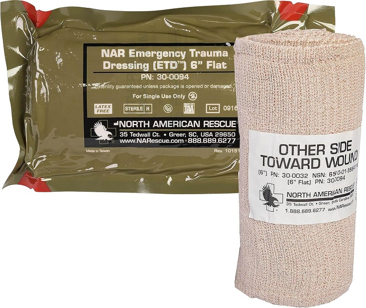 ИПП  NAR Emergency Trauma Dressing 6", 15 см плоский